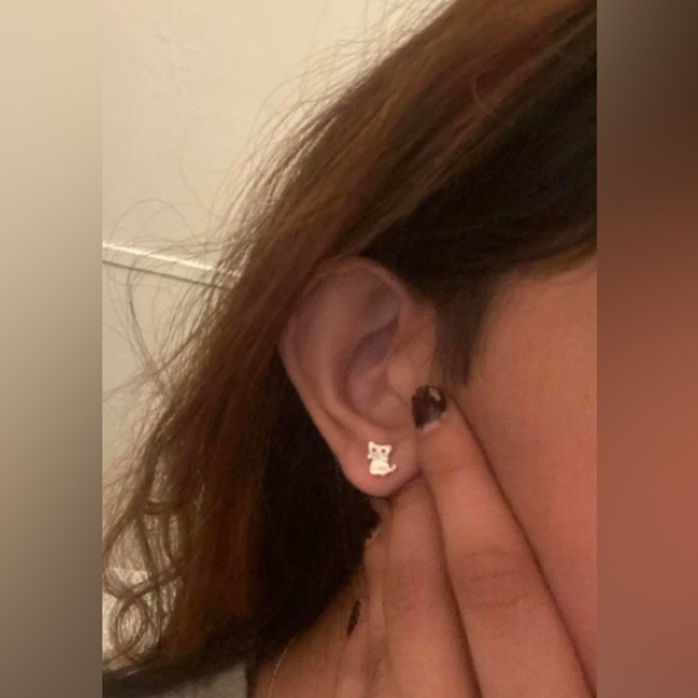 🦴🐱Cat & Fish Bone Earrings NWT - Picture 5 of 10